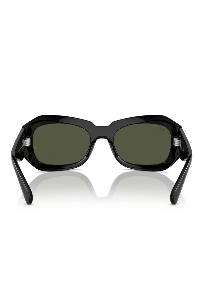Pillow Beate 56mm Wrap Sunglasses, Alternate, color, BLACK