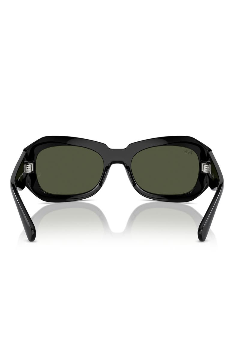 Ray-Ban Pillow Beate 56mm Wrap Sunglasses, Alternate, color, Black