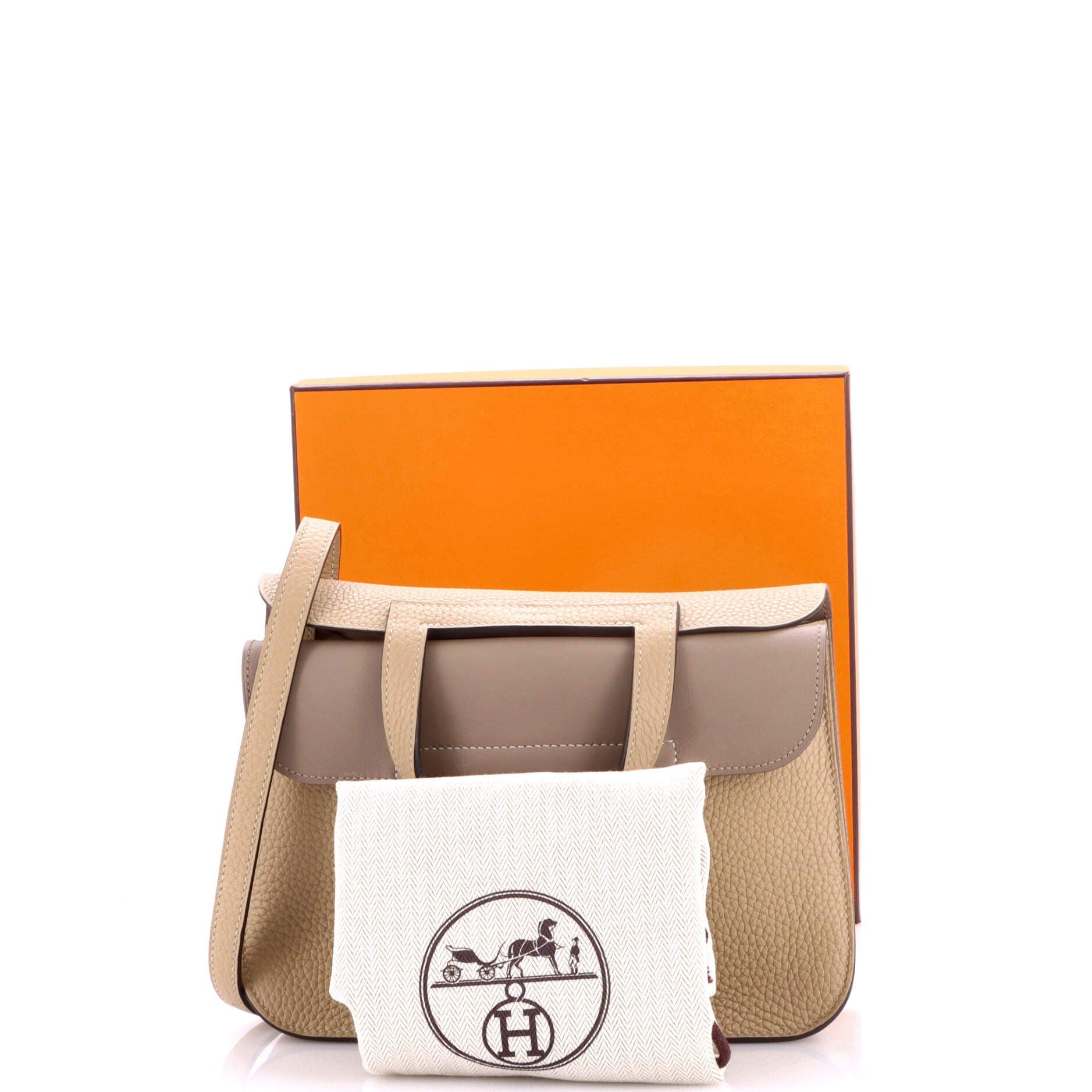 Pre-Owned Hermes Halzan Bag Verso Clemence 25, Alternate, color, Trench