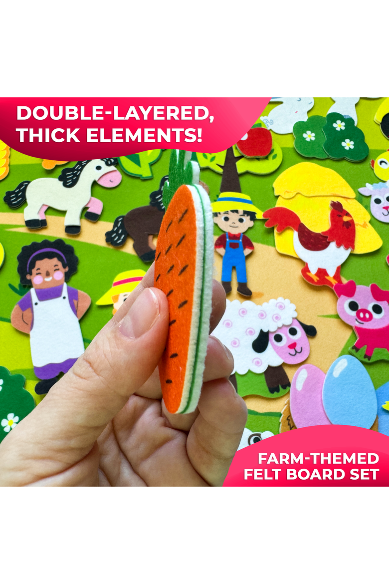 Kids Felt Board Learning Set, Alternate, color, Farm