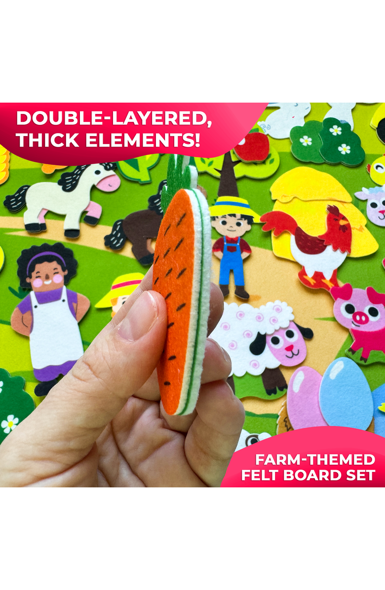 Quokka Felt Board Learning Set for Kids, Alternate, color, Farm