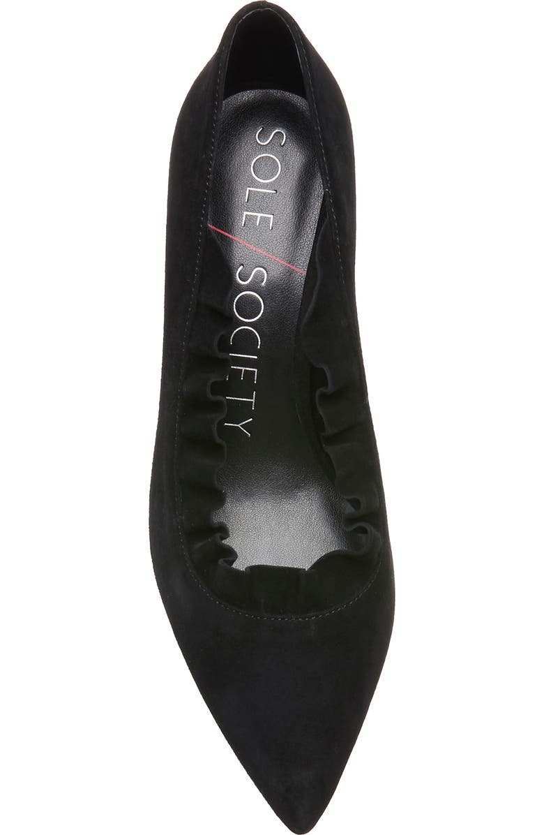 Sole Society Danla Ruffle Trim Pointed Toe Pump, Alternate, color,