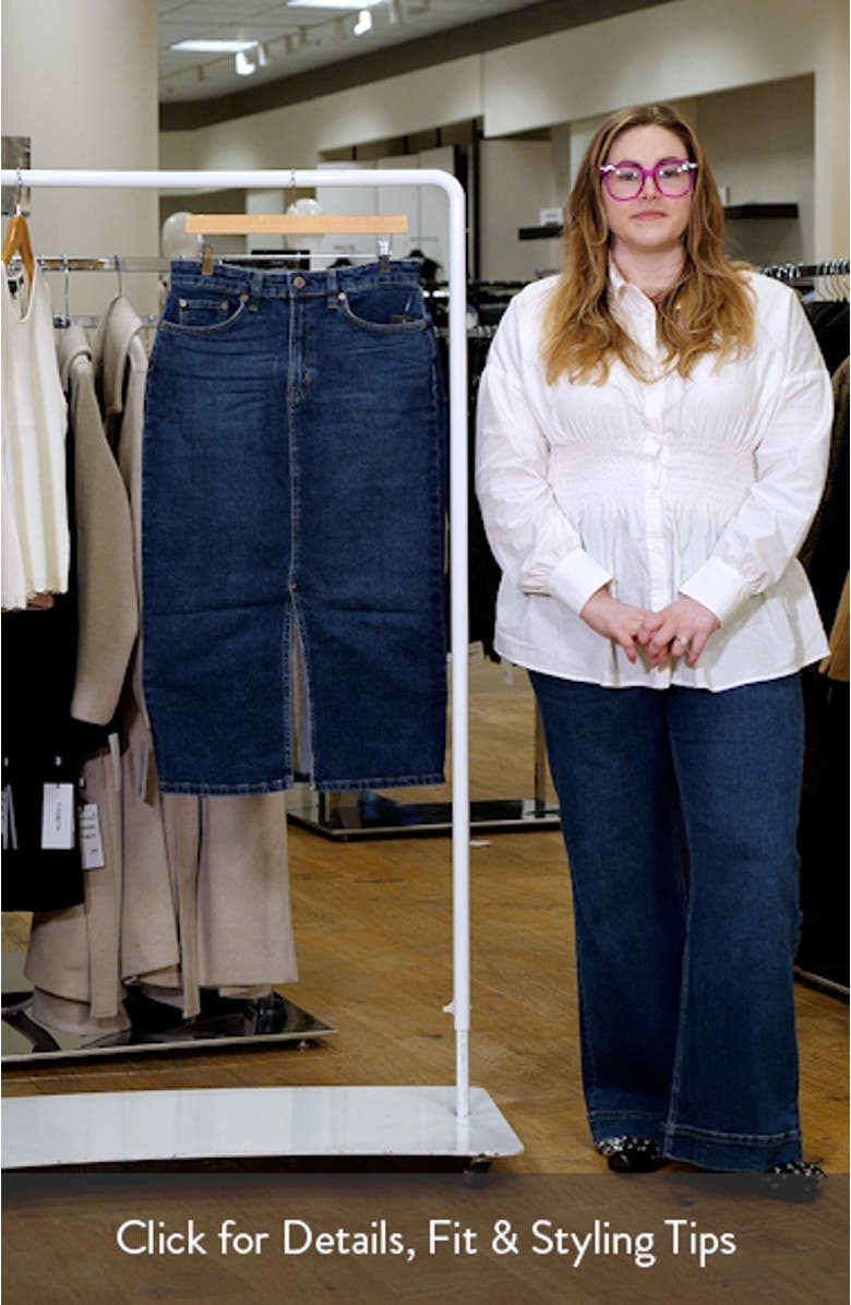 Denim Midi Skirt, sales video thumbnail