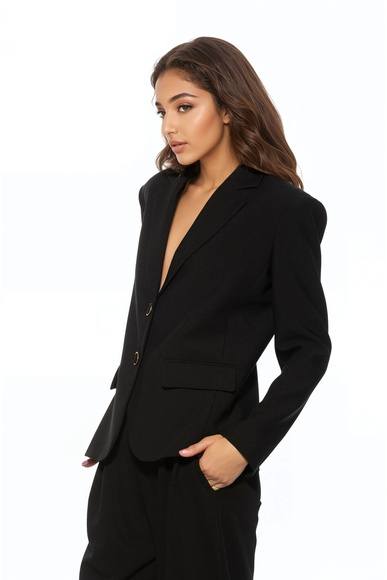 Noa Boyfriend Blazer, Alternate, color, Black