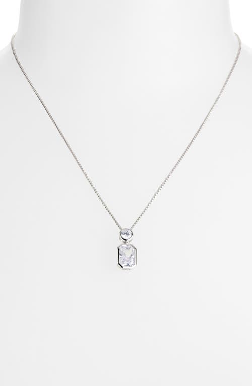 Nadri Brooklyn Cubic Zirconia Pendant Necklace In Silver