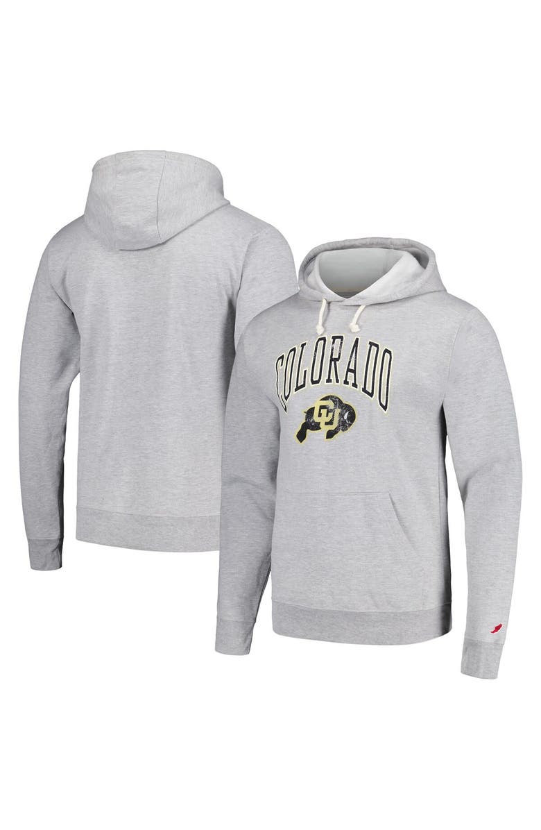 LEAGUE COLLEGIATE WEAR Men's League Collegiate Wear  Heather Gray Colorado Buffaloes Tall Arch Essential Pullover Hoodie, Main, color, 