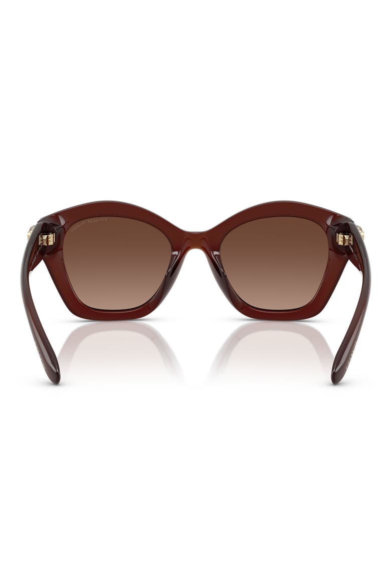54mm Polarized Gradient Irregular Sunglasses, Alternate, color, BROWN GRADIENT