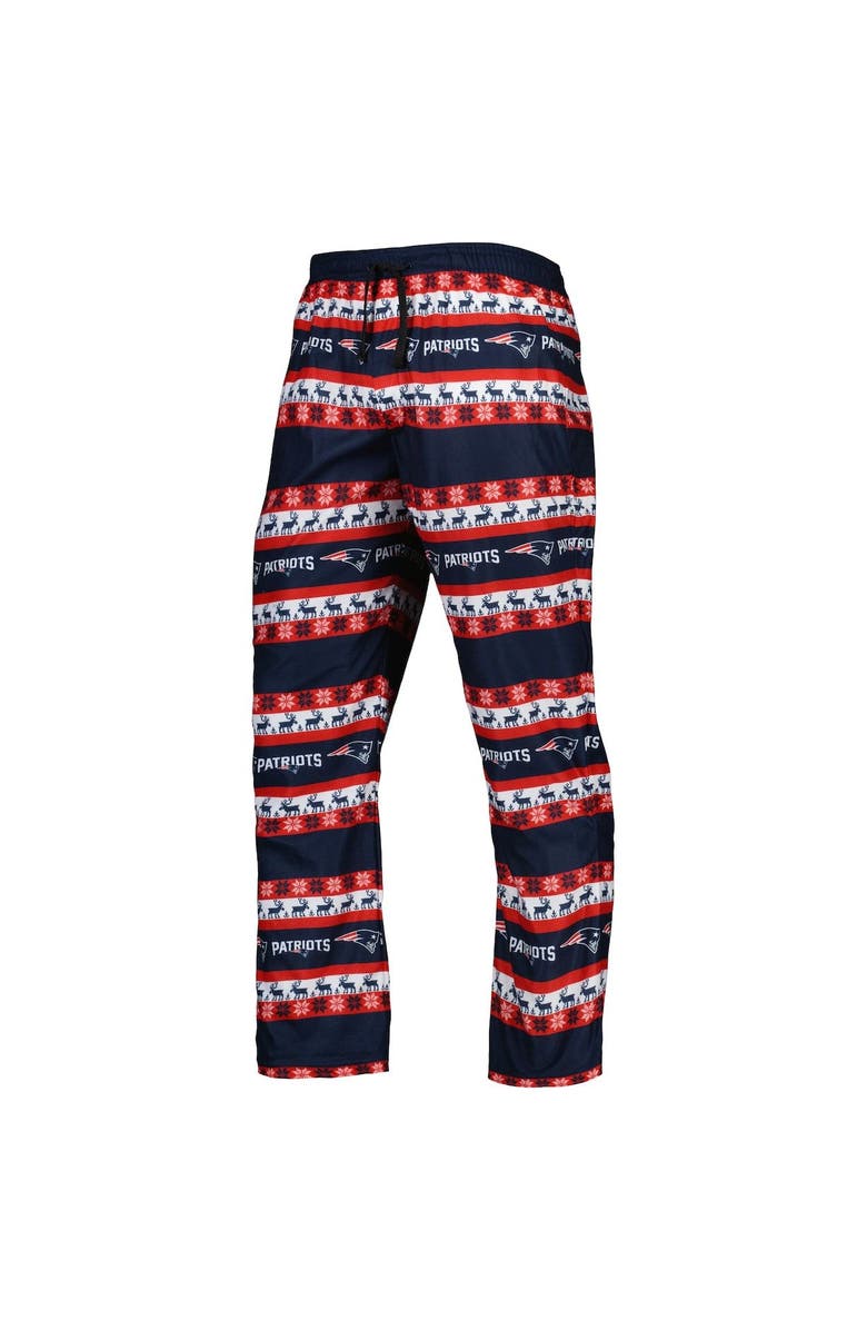 FOCO Men's FOCO Navy New England Patriots Team Ugly Pajama Set, Alternate, color, 