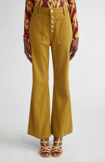 Ulla Johnson The Lou Button Fly Flare Jeans