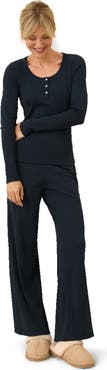 Pact Dream Rib Wide Leg Lounge Pant Made with Organic Cotton