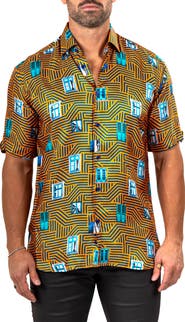 Maceoo Galileo Marthy Short Sleeve Button-Up Shirt
