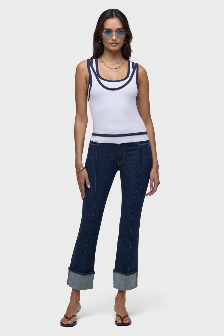 Layered Tank Top, Alternate, color, WHITE NAVY
