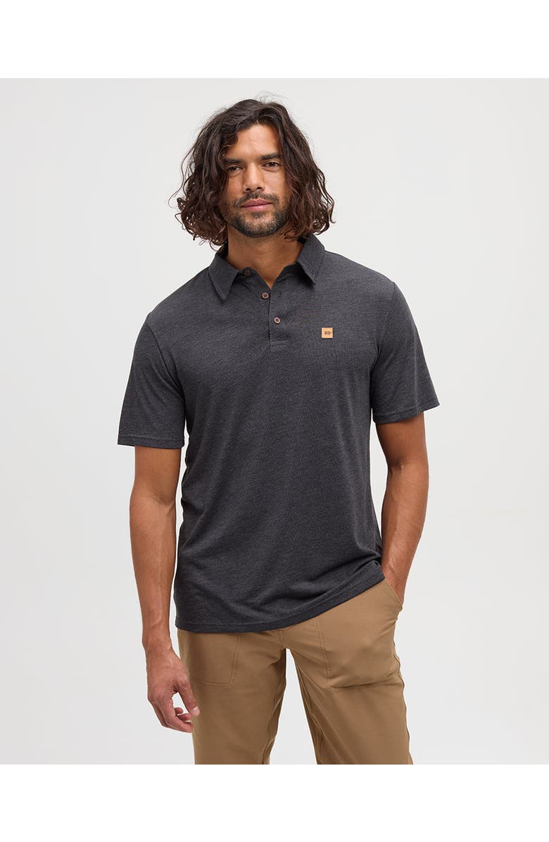 tentree Astir Polo, Alternate, color, Meteorite Black Heather