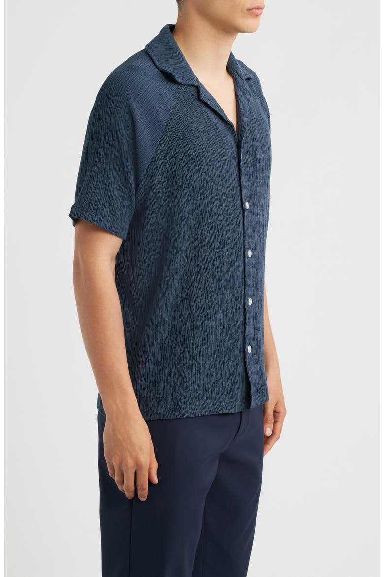 Knox Textured Camp Shirt, Alternate, color, AIRFORCE BLUE