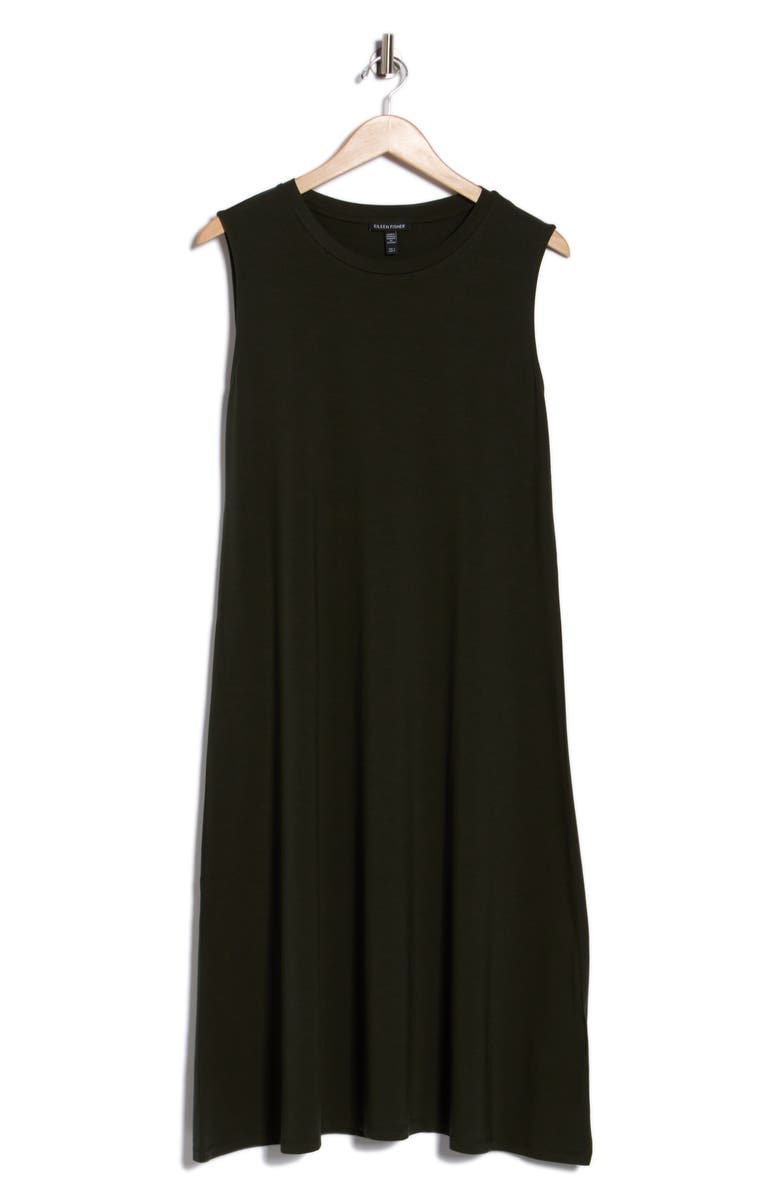 Eileen Fisher Sleeveless Jersey Midi Dress, Alternate, color, 