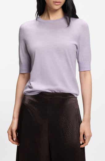 Farbella Short Sleeve Merino Wool Sweater