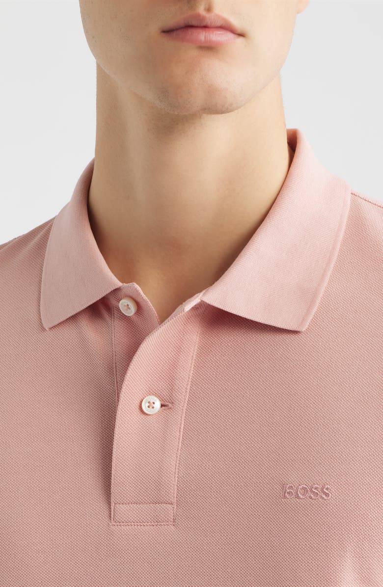 BOSS Pallas Cottton Polo, Alternate, color, Light/ Pastel Pink