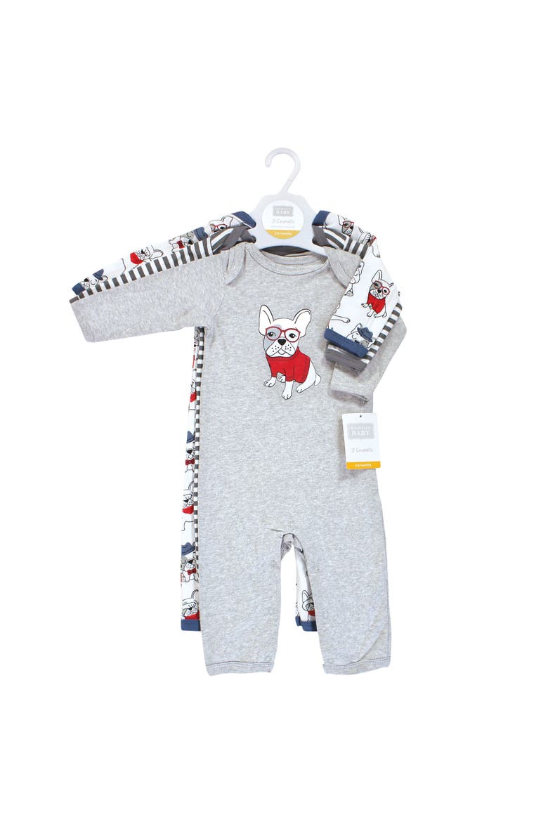 Triple Pack All-in-One Outfits, Alternate, color, Boy Whimsical Dog