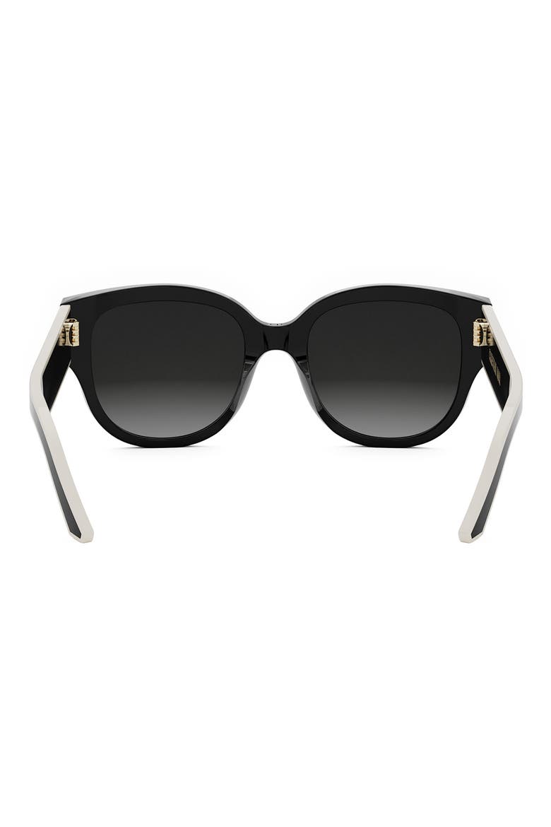 'DiorPacific B2I 54mm Gradient Butterfly Sunglasses, Alternate, color, SHINY BLACK / GRADIENT SMOKE
