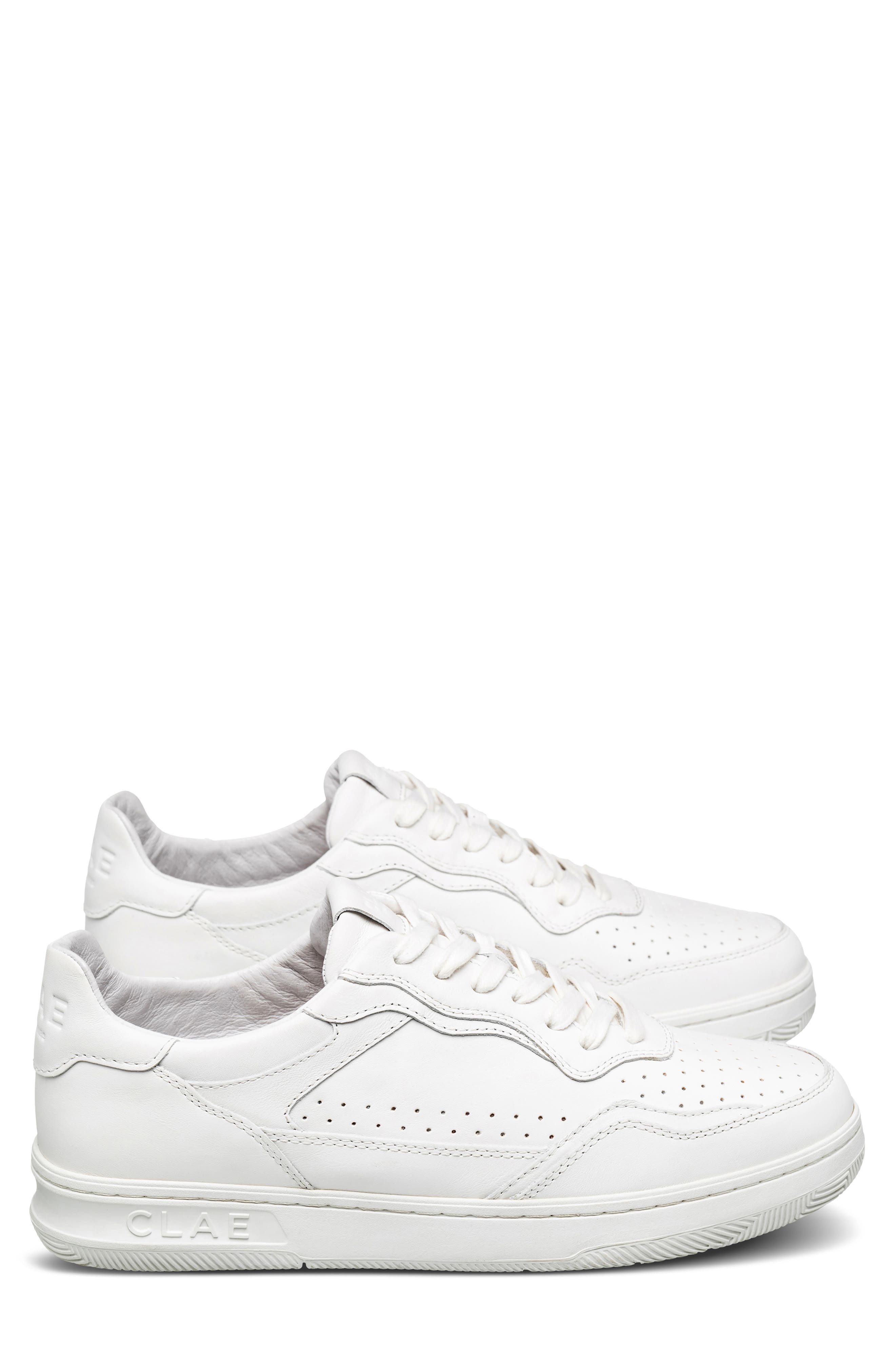 CLAE Haywood Leather Sneaker, Alternate, color, Triple White Leather