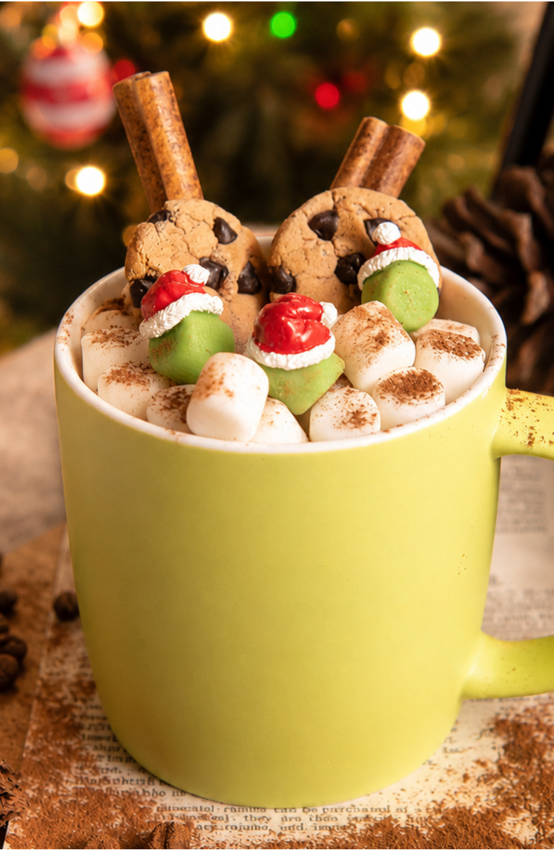 Southlake gifts Fireside Cocoa Candle Mug Realistic Food Candle, Alternate, color, Light Green