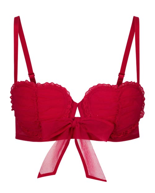 Adore Me Lovey Contour Balconette Bra In Dark Red