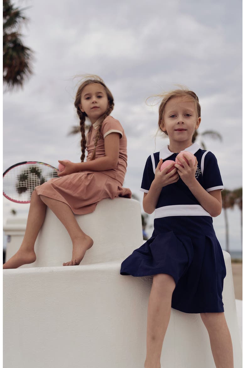 Kids' Tennis Club Cotton Blend Skirt, Alternate, color, NAVY