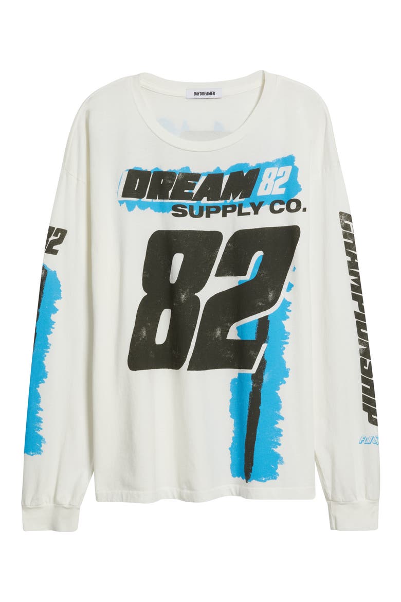 Dream Supply Co. Long Sleeve Cotton Graphic T-Shirt, Alternate, color, VINTAGE WHITE