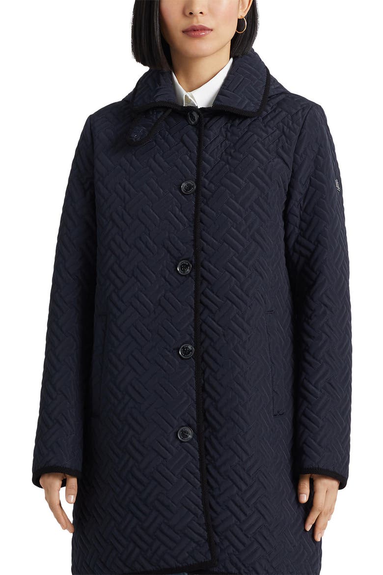 Quilted Coat, Alternate, color, DK NAVY