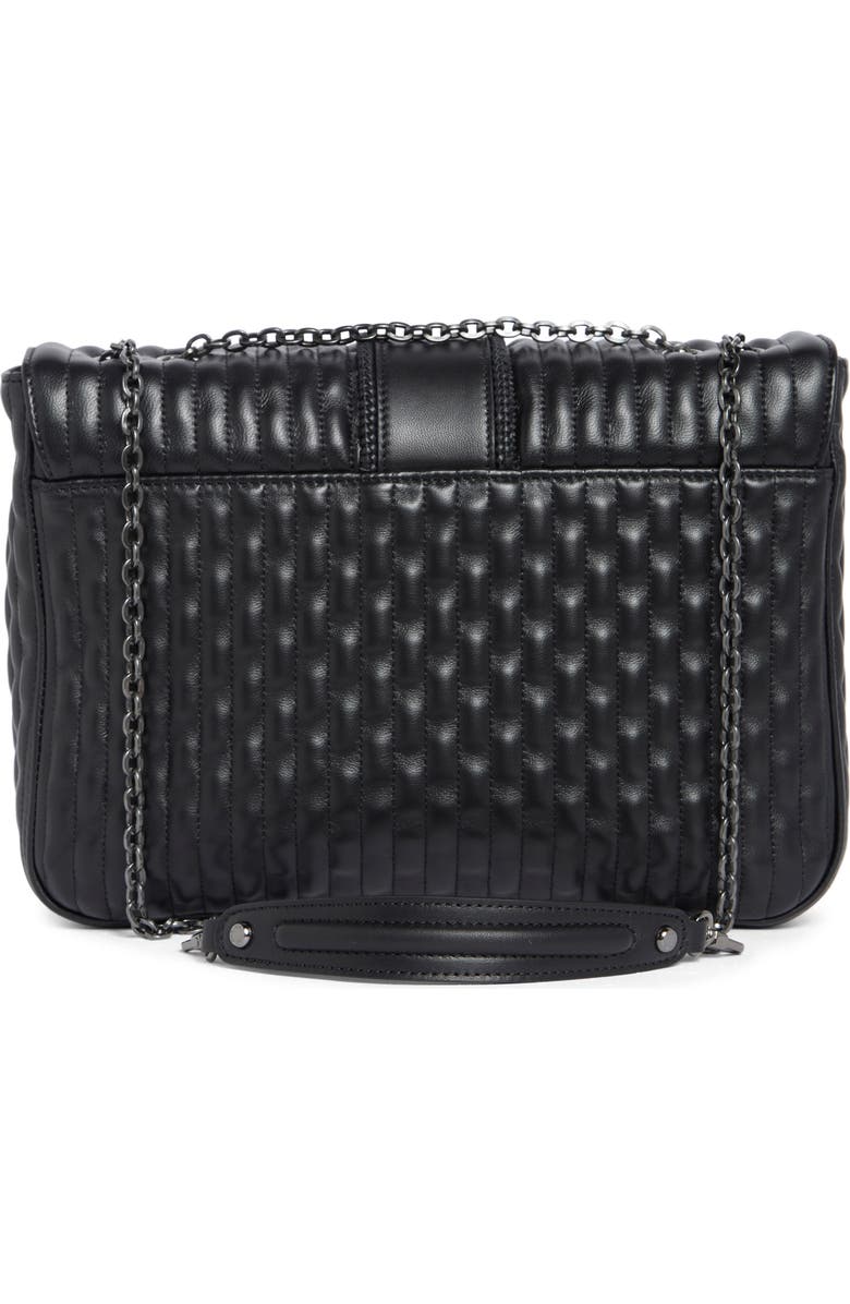 Longchamp Amazn Large Leather Shoulder Bag, Alternate, color, Black