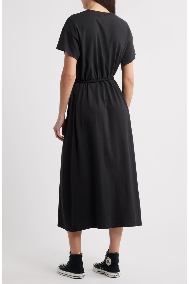 The Boxy Tee Cotton Dress, Alternate, color, ALMOST BLACK