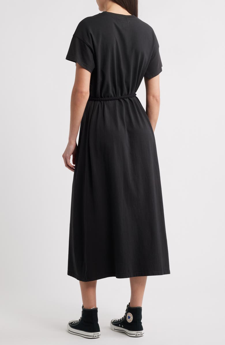 THE GREAT. The Boxy Tee Cotton Dress, Alternate, color, Almost Black