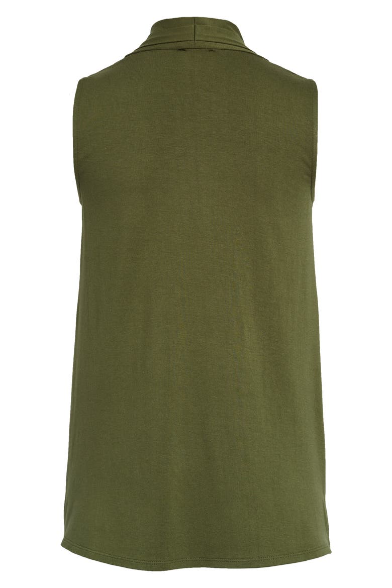 Sleeveless V-Neck Top, Alternate, color, PARSLEY