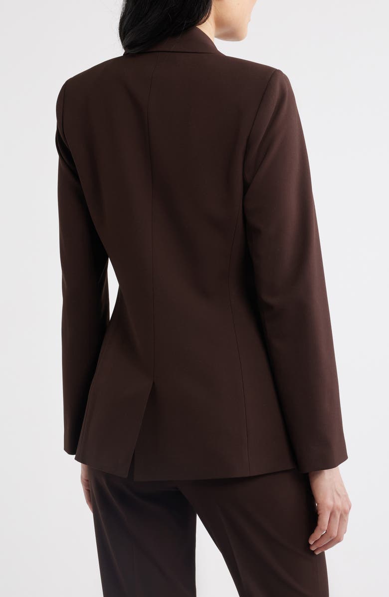 Tahari ASL One-Button Blazer, Alternate, color, Espresso