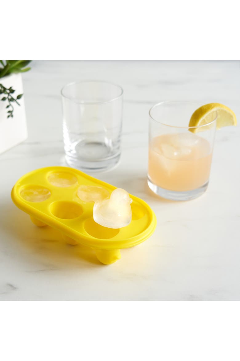 Quack the Ice Silicone Ice Cube Tray, Alternate, color, Yellow