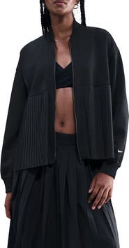 Nike Sportswear Mixed Media Pleated Bomber Jacket