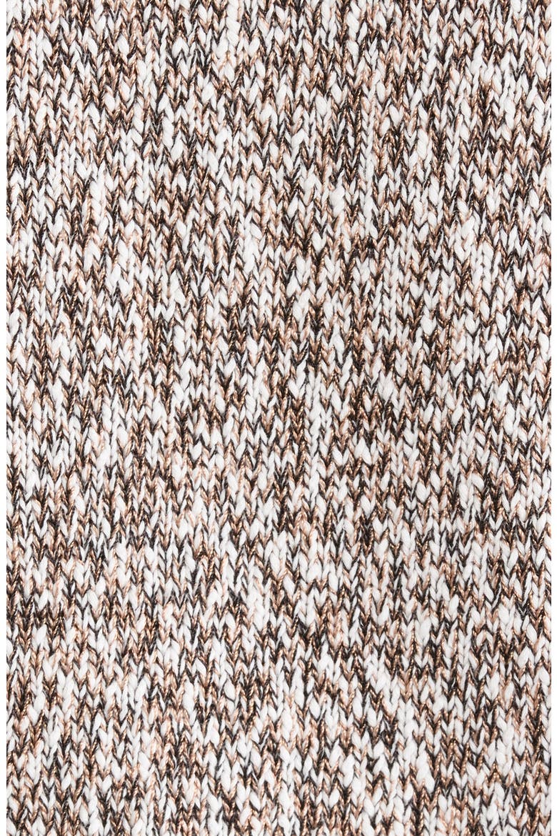 Marco Marled Button Polo Sweater, Alternate, color, WHITE/ CAMEL