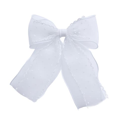Dotted Sheer Bow Hair Clip
