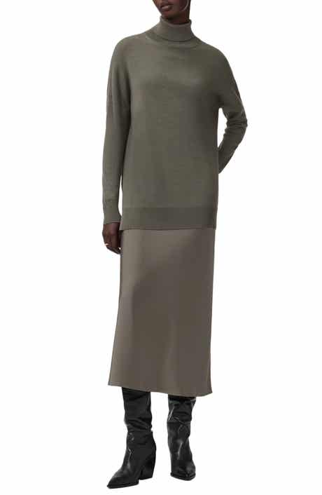 AllSaints Juno Long Sleeve 2-in-1 Sweater & Slipdress
