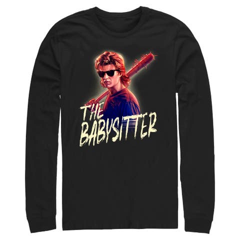 Men's Stranger Things Steve The Babysitter Portrait  Long Sleeve Shirt