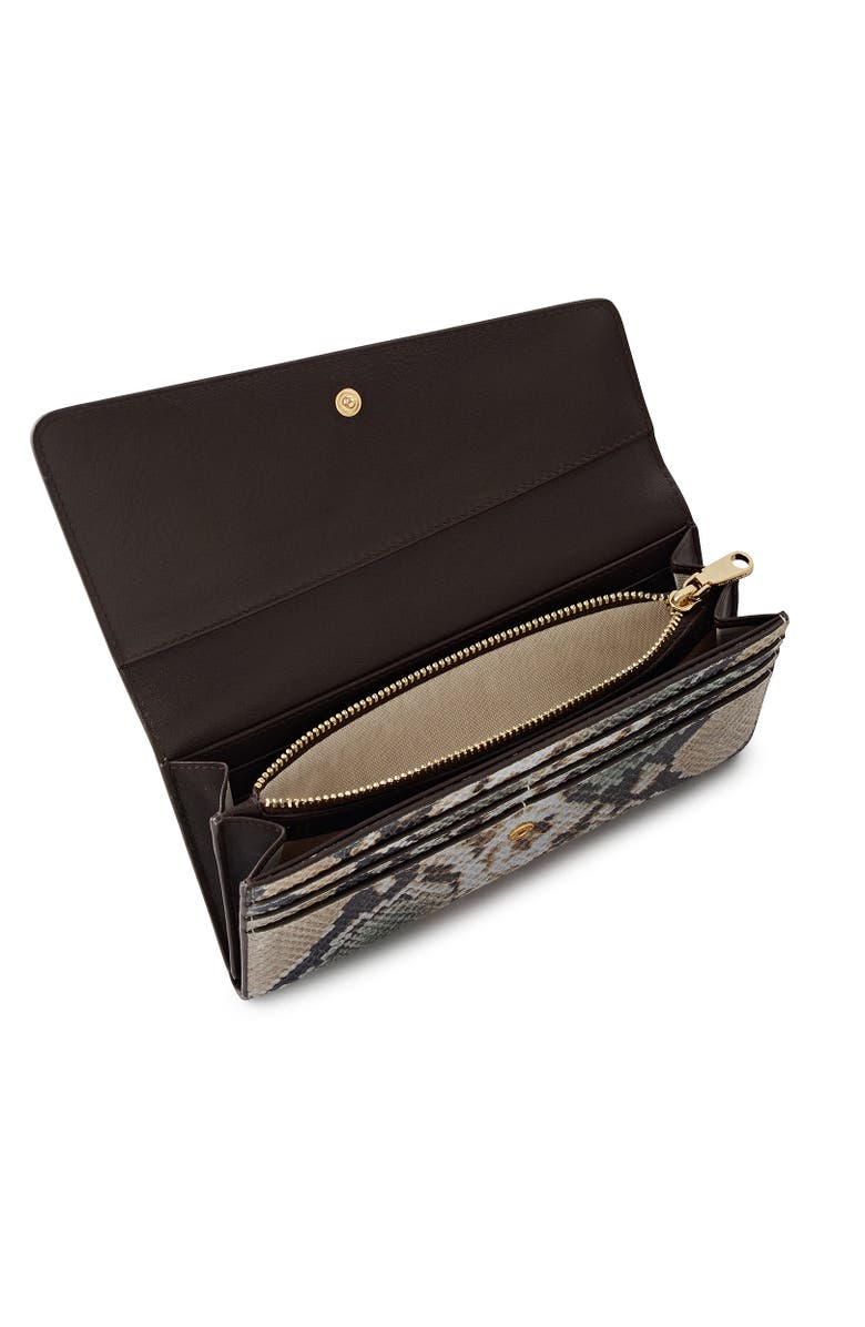 Radley The Kensal - Faux Snake Large Flapover Wallet, Alternate, color, Pine Needle