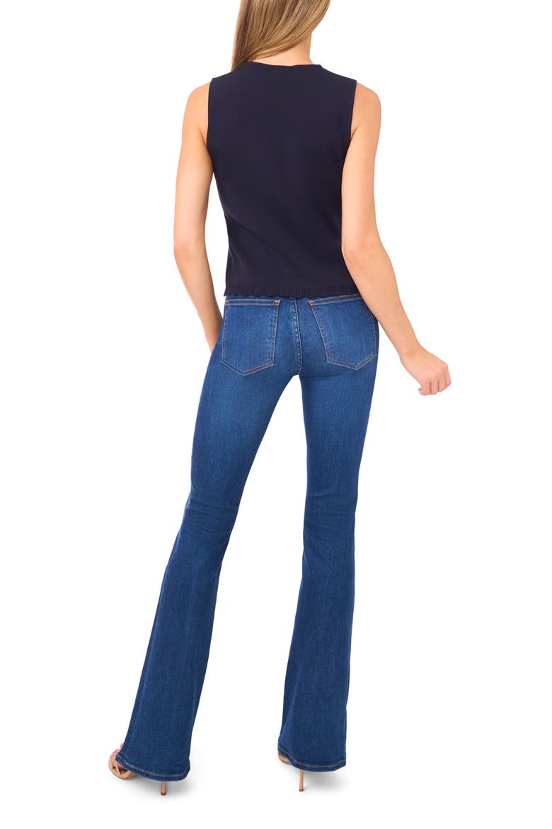 Scallop Hem Sleeveless Sweater, Alternate, color, BARITONE BLUE