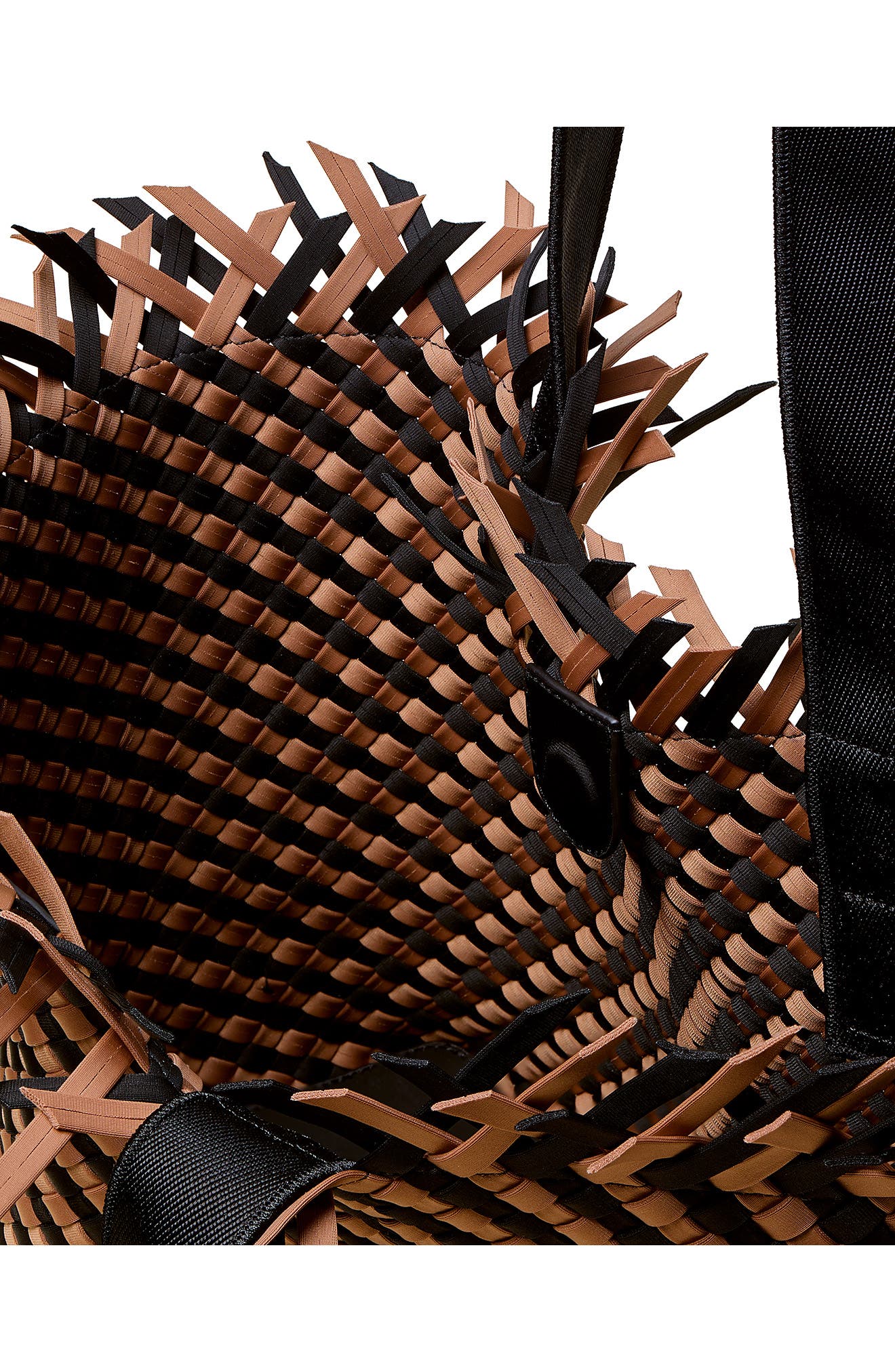 NAGHEDI Medium Havana Stripe Woven Tote, Alternate, color, 