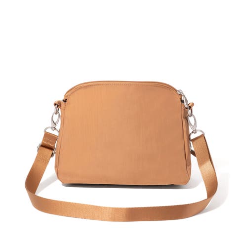 Baggallini Coastal Flip Lock Crossbody Bag In Brown