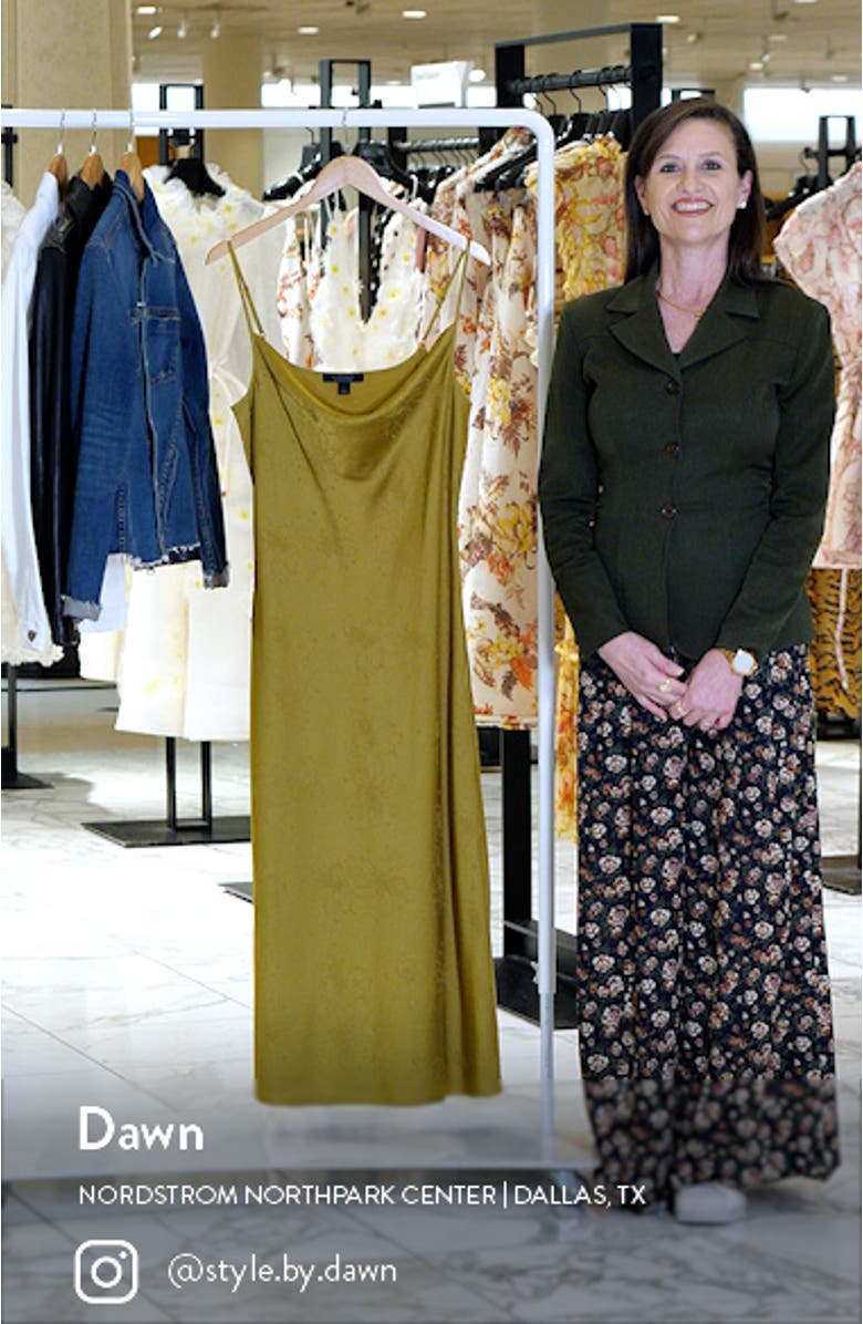 Hadley Floral Jacquard Cowl Neck Slipdress, sales video thumbnail