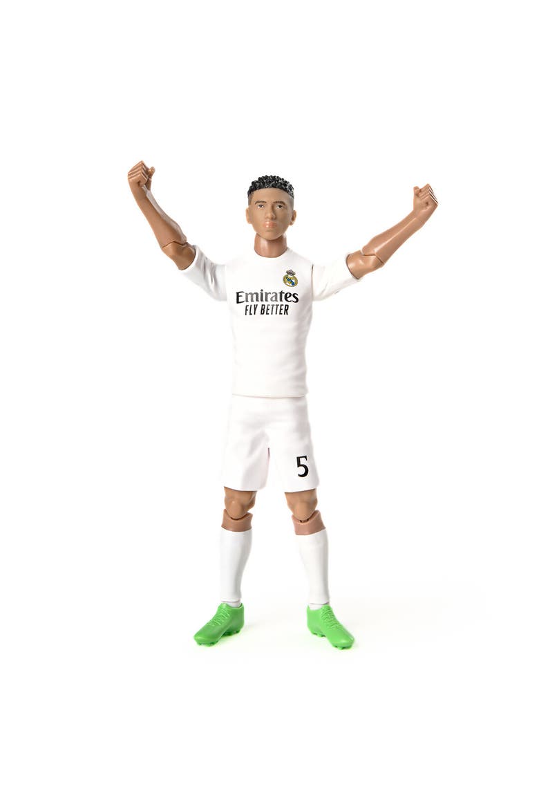 SOCKERS Real Madrid CF Jude Bellingham 8" Collectible Soccer Action Figure, Alternate, color, White