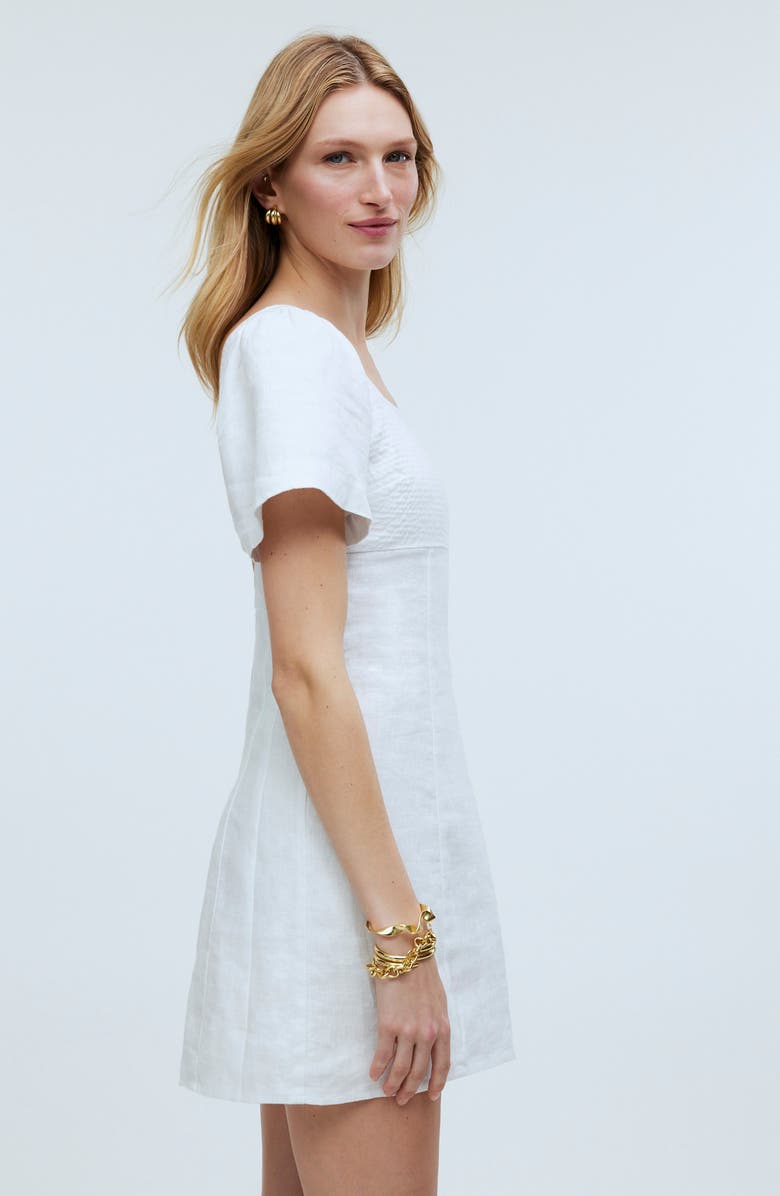 Madewell Square Neck Minidress, Alternate, color, Eyelet White