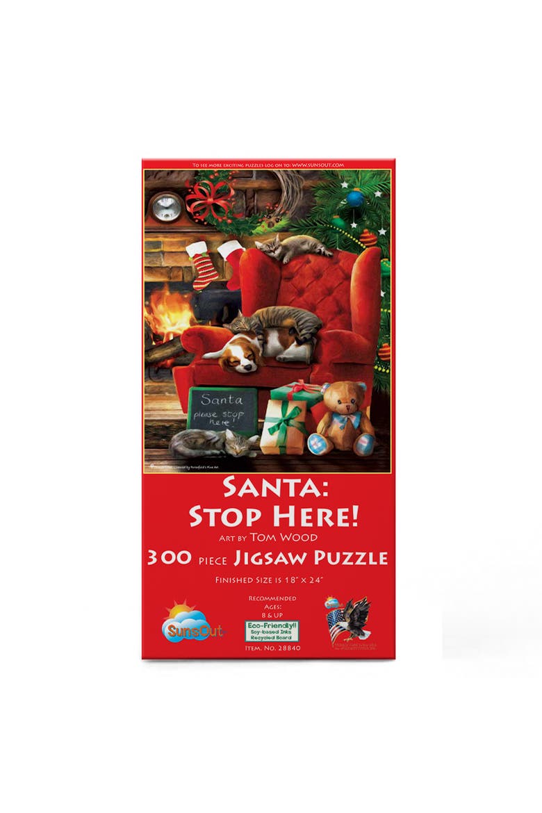 Santa Stop Here 300 piece Jigsaw Puzzle for Adults, Alternate, color, Multicolor