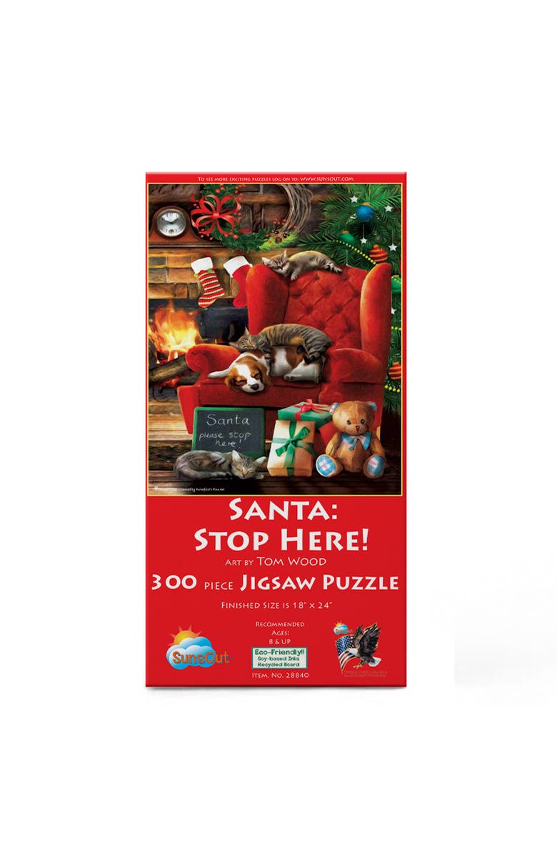 Sunsout Santa Stop Here 300 piece Jigsaw Puzzle for Adults, Alternate, color, Multicolor