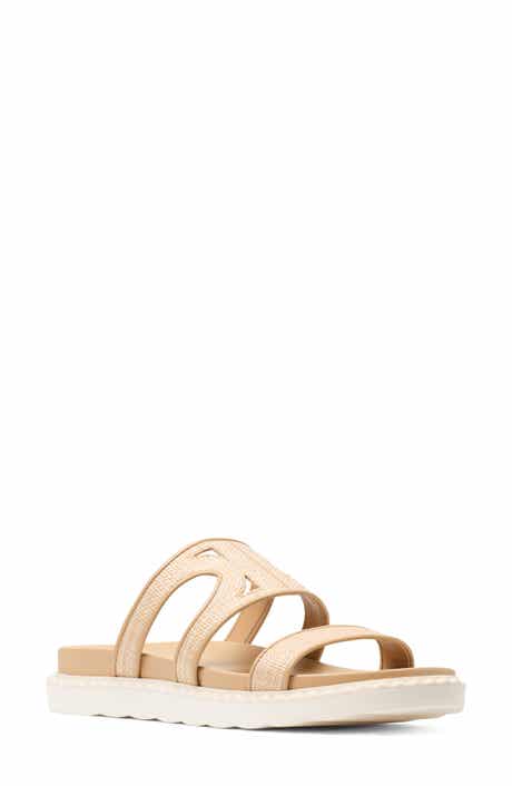 duo raffia sport slide sandal